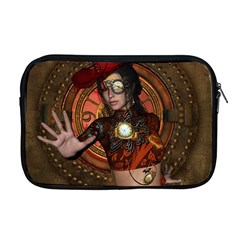 Steampunk, Wonderful Steampunk Lady Apple MacBook Pro 17  Zipper Case