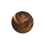 Brown, Bronze, Wicker, and Rattan Fractal Circles Golf Ball Marker (10 pack) Front