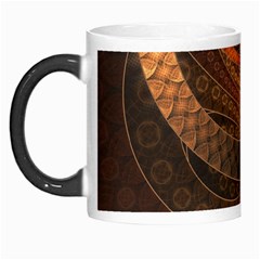 Brown, Bronze, Wicker, And Rattan Fractal Circles Morph Mugs