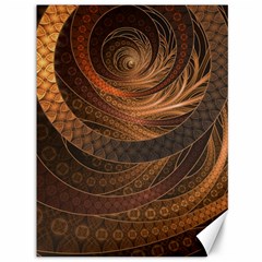 Brown, Bronze, Wicker, And Rattan Fractal Circles Canvas 36  X 48   by jayaprime