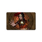 Steampunk, Wonderful Steampunk Lady Magnet (Name Card) Front