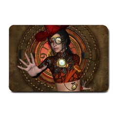 Steampunk, Wonderful Steampunk Lady Small Doormat  by FantasyWorld7