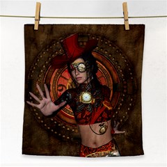 Steampunk, Wonderful Steampunk Lady Face Towel