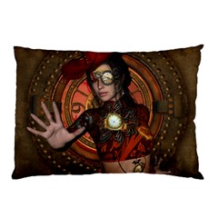 Steampunk, Wonderful Steampunk Lady Pillow Case