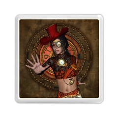 Steampunk, Wonderful Steampunk Lady Memory Card Reader (square)  by FantasyWorld7