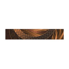 Brown, Bronze, Wicker, And Rattan Fractal Circles Flano Scarf (mini) by jayaprime