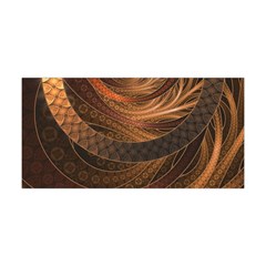 Brown, Bronze, Wicker, And Rattan Fractal Circles Yoga Headband by jayaprime