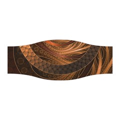 Brown, Bronze, Wicker, And Rattan Fractal Circles Stretchable Headband by jayaprime