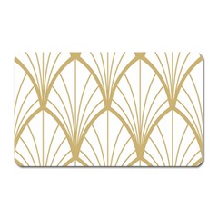 Art Deco, Beautiful,fan Pattern, Gold,white,vintage,1920 Era, Elegant,chic,vintage Magnet (rectangular) by NouveauDesign