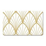 art deco, beautiful,fan pattern, gold,white,vintage,1920 era, elegant,chic,vintage Magnet (Rectangular) Front