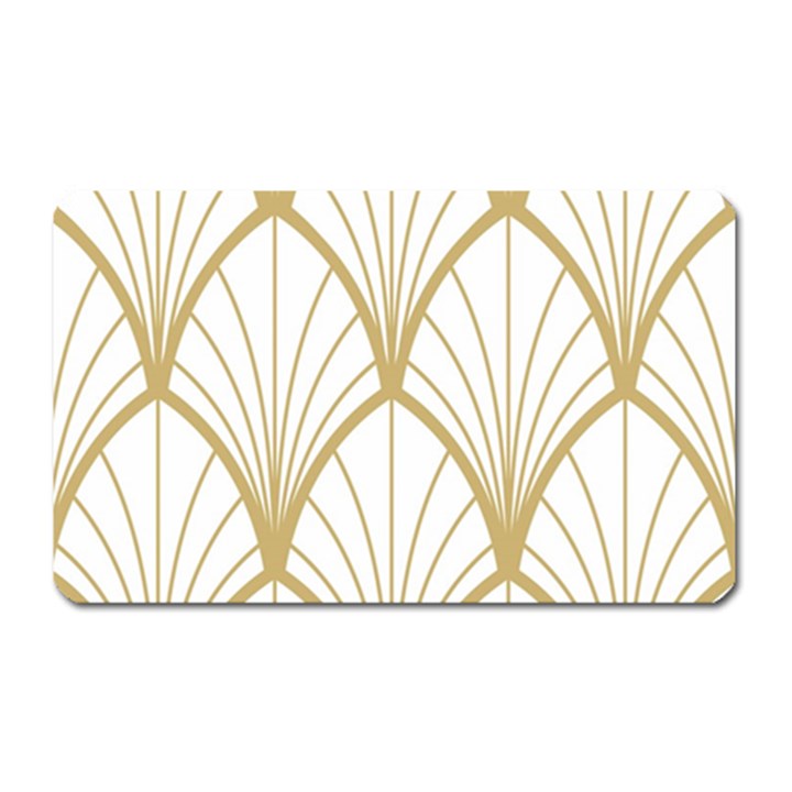 art deco, beautiful,fan pattern, gold,white,vintage,1920 era, elegant,chic,vintage Magnet (Rectangular)