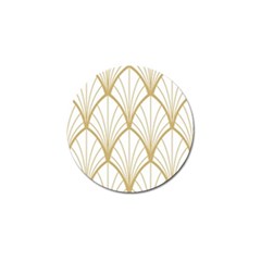 Art Deco, Beautiful,fan Pattern, Gold,white,vintage,1920 Era, Elegant,chic,vintage Golf Ball Marker by NouveauDesign