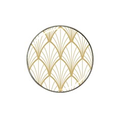 Art Deco, Beautiful,fan Pattern, Gold,white,vintage,1920 Era, Elegant,chic,vintage Hat Clip Ball Marker by NouveauDesign