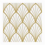 art deco, beautiful,fan pattern, gold,white,vintage,1920 era, elegant,chic,vintage Medium Glasses Cloth (2-Side) Front