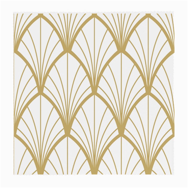 art deco, beautiful,fan pattern, gold,white,vintage,1920 era, elegant,chic,vintage Medium Glasses Cloth (2-Side)