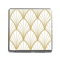 Art Deco, Beautiful,fan Pattern, Gold,white,vintage,1920 Era, Elegant,chic,vintage Memory Card Reader (square) by NouveauDesign