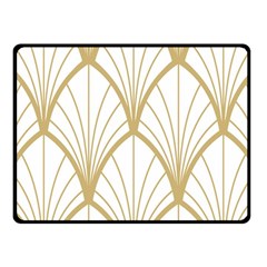 Art Deco, Beautiful,fan Pattern, Gold,white,vintage,1920 Era, Elegant,chic,vintage Fleece Blanket (small) by NouveauDesign