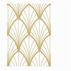 Art Deco, Beautiful,fan Pattern, Gold,white,vintage,1920 Era, Elegant,chic,vintage Large Garden Flag (two Sides) by NouveauDesign