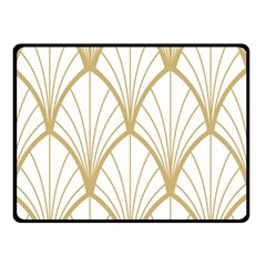 Art Deco, Beautiful,fan Pattern, Gold,white,vintage,1920 Era, Elegant,chic,vintage Double Sided Fleece Blanket (small)  by NouveauDesign