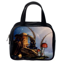 Wonderful Seascape With Mushroom House Classic Handbags (one Side) by FantasyWorld7