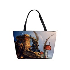 Wonderful Seascape With Mushroom House Shoulder Handbags by FantasyWorld7