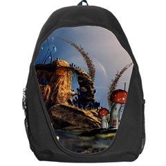 Wonderful Seascape With Mushroom House Backpack Bag by FantasyWorld7