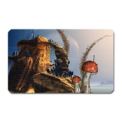 Wonderful Seascape With Mushroom House Magnet (rectangular) by FantasyWorld7