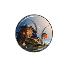 Wonderful Seascape With Mushroom House Hat Clip Ball Marker (4 Pack) by FantasyWorld7