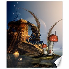 Wonderful Seascape With Mushroom House Canvas 8  X 10  by FantasyWorld7