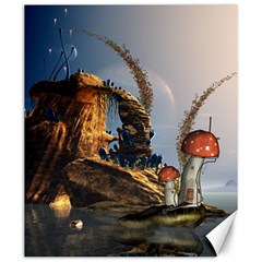 Wonderful Seascape With Mushroom House Canvas 20  X 24   by FantasyWorld7