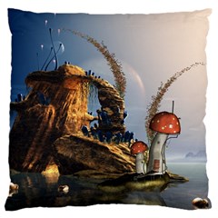 Wonderful Seascape With Mushroom House Standard Flano Cushion Case (one Side) by FantasyWorld7