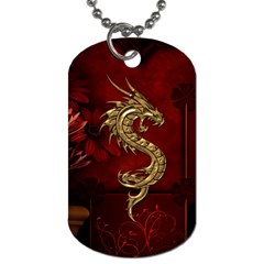 Wonderful Mystical Dragon, Vintage Dog Tag (one Side) by FantasyWorld7