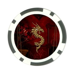 Wonderful Mystical Dragon, Vintage Poker Chip Card Guard (10 Pack) by FantasyWorld7