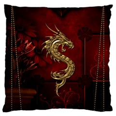 Wonderful Mystical Dragon, Vintage Standard Flano Cushion Case (one Side) by FantasyWorld7