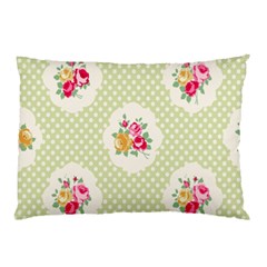 Green Shabby Chic Pillow Case by NouveauDesign