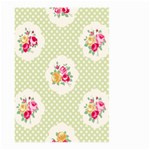 green shabby chic Large Garden Flag (Two Sides) Front