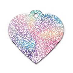 Festive Color Dog Tag Heart (one Side) by Colorfulart23