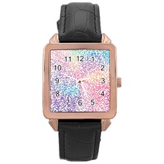 Festive Color Rose Gold Leather Watch  by Colorfulart23