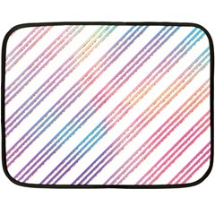 Colored Candy Striped Double Sided Fleece Blanket (mini) 