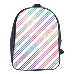 Colored Candy Striped School Bag (large) by Colorfulart23