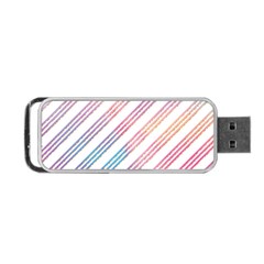 Colored Candy Striped Portable Usb Flash (one Side) by Colorfulart23