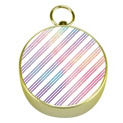 Colored Candy Striped Gold Compasses by Colorfulart23