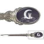 Mandala, Cute Owl On The Moon Letter Openers Front