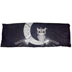 Mandala, Cute Owl On The Moon Body Pillow Case (dakimakura) by FantasyWorld7