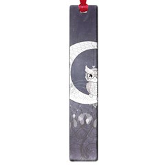 Mandala, Cute Owl On The Moon Large Book Marks by FantasyWorld7