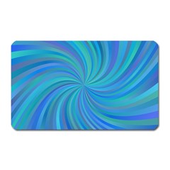 Blue Background Spiral Swirl Magnet (rectangular) by Celenk