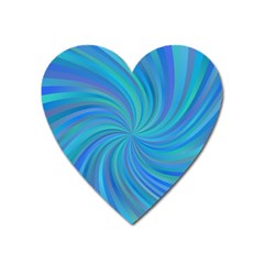 Blue Background Spiral Swirl Heart Magnet by Celenk