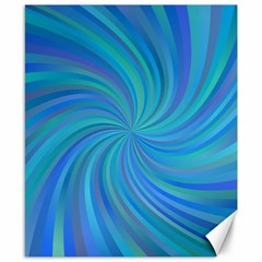 Blue Background Spiral Swirl Canvas 8  X 10  by Celenk