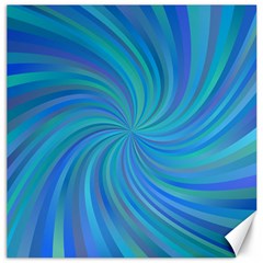 Blue Background Spiral Swirl Canvas 12  X 12   by Celenk