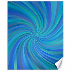 Blue Background Spiral Swirl Canvas 16  X 20   by Celenk